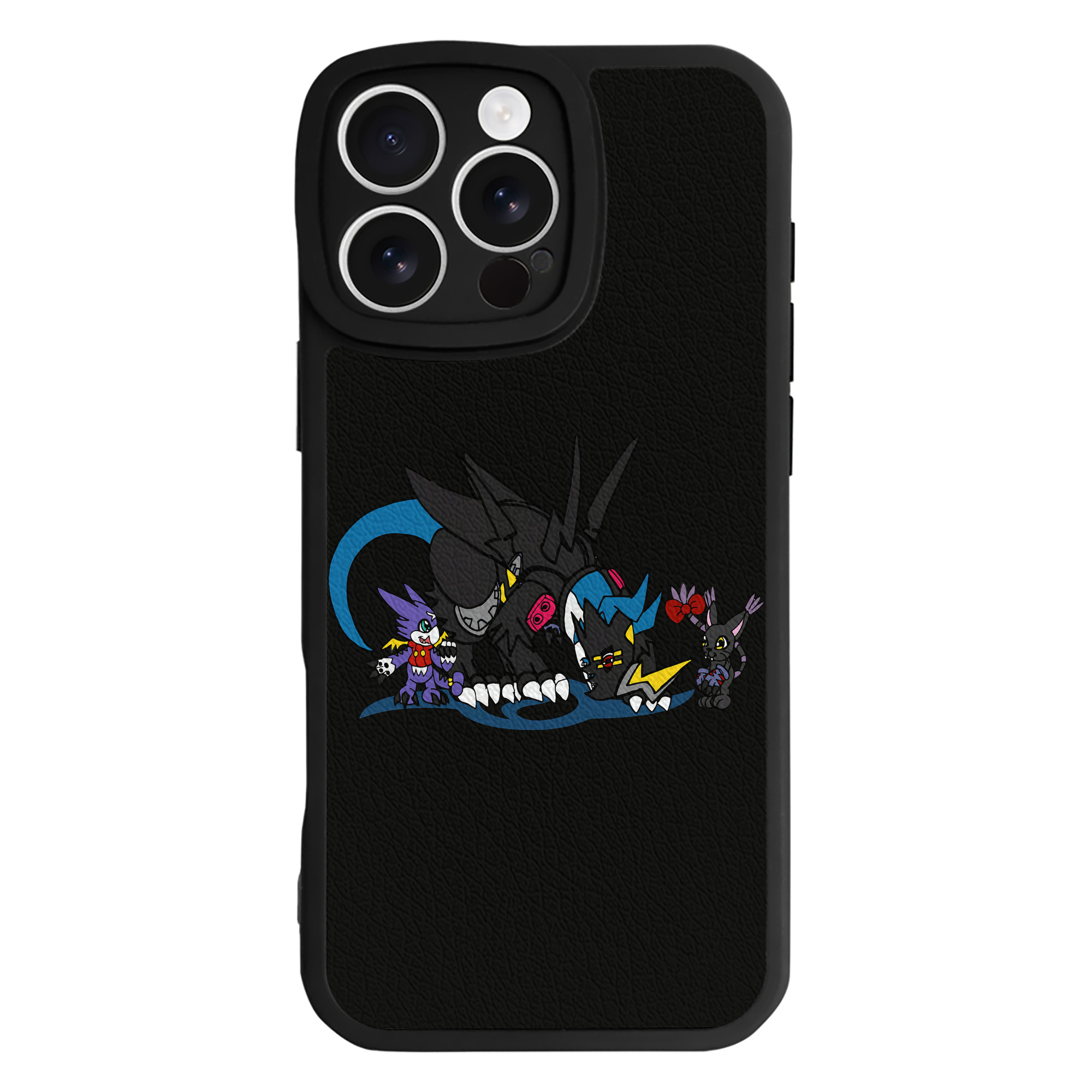 （画像用） Digimon デジタルモンスター/デジモン 【iPhone 16シリーズ対応】シリコンスマホケース（レザー調） 材質：シリコン